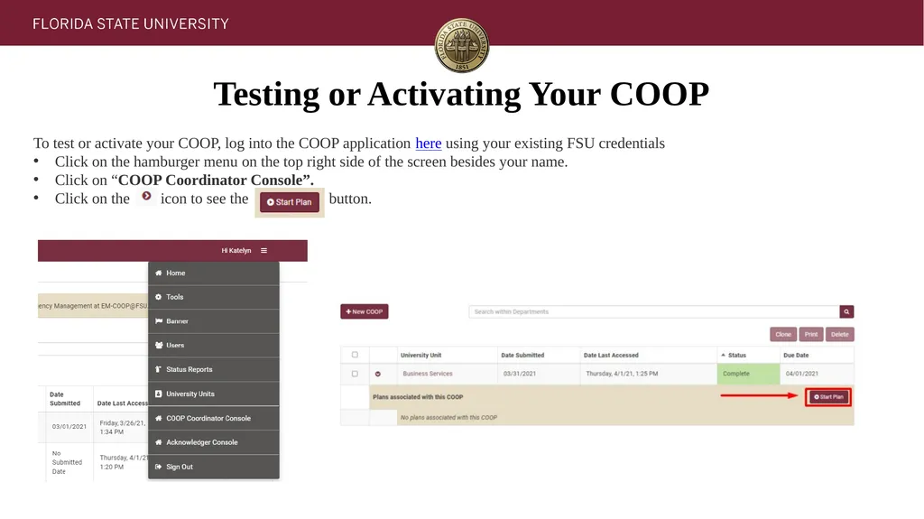 COOP Application Testing and Activation Testing - slide 3 of 8
