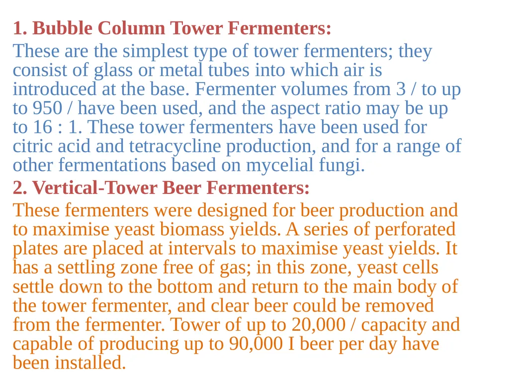 Lecture 5 Fermenter types FE308- Fermentation - slide 32 of 36