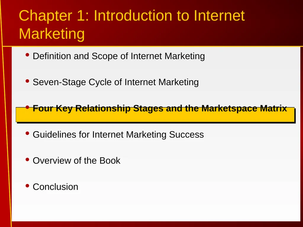 1 Introduction to Internet Marketing Introduction - slide 12 of 25