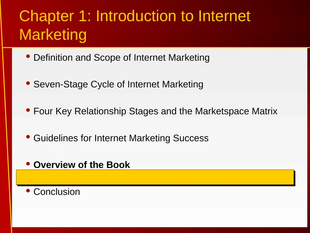 1 Introduction to Internet Marketing Introduction - slide 22 of 25