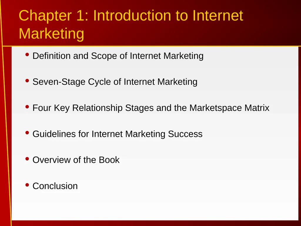 1 Introduction to Internet Marketing Introduction - slide 3 of 25