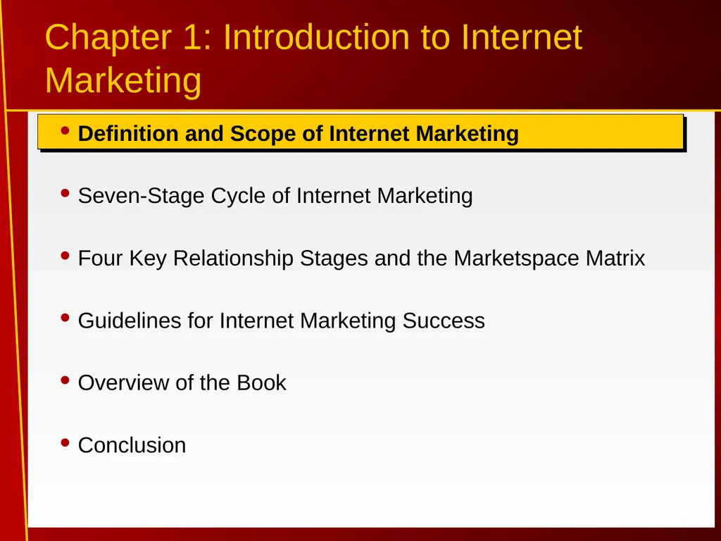 1 Introduction to Internet Marketing Introduction - slide 4 of 25
