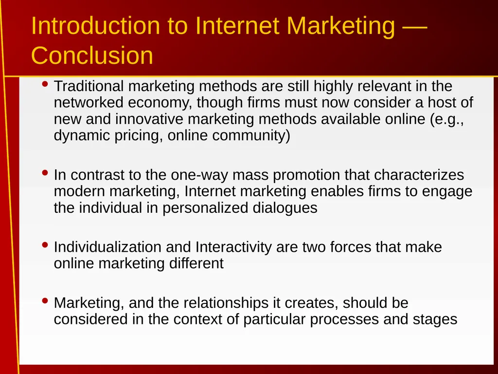 1 Introduction to Internet Marketing Introduction - slide 25 of 25