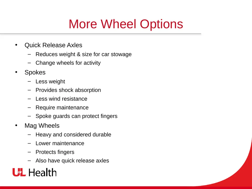 Introduction to Wheelchairs and Seating Spinal - slide 20 of 36