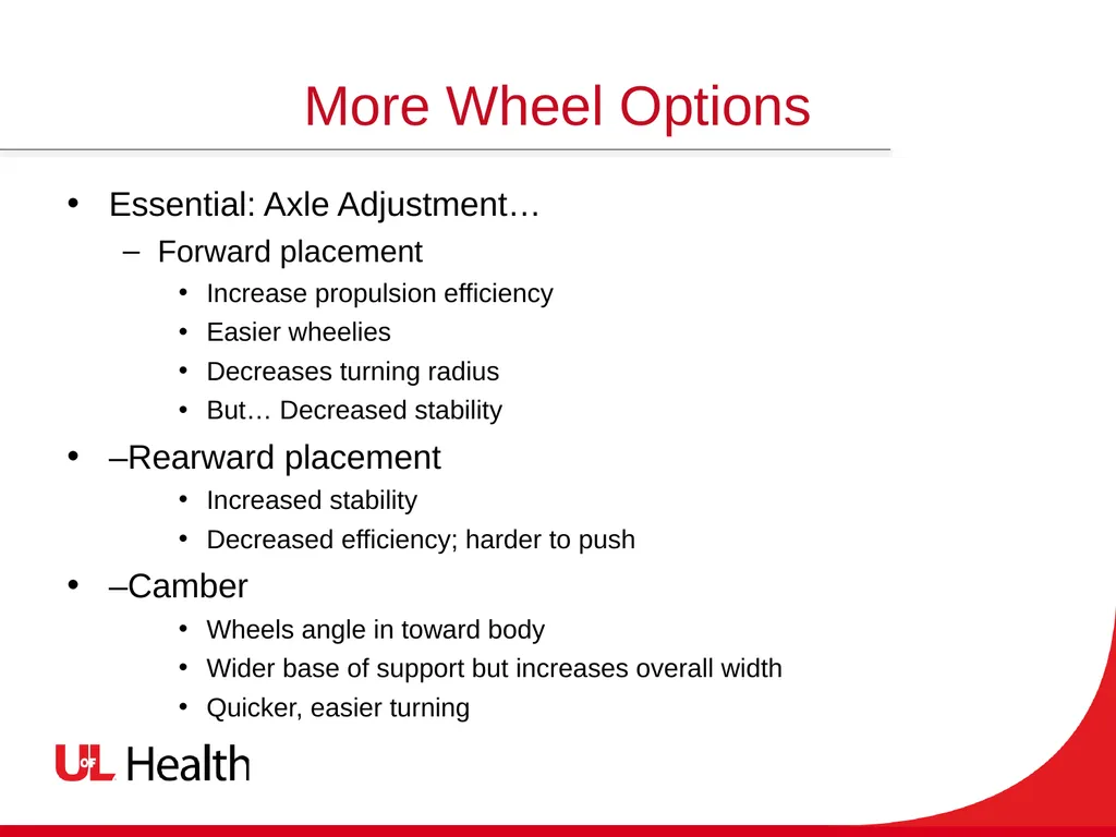 Introduction to Wheelchairs and Seating Spinal - slide 22 of 36