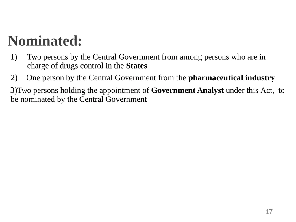 Drugs and Cosmetics Act 1940 1 Contents - slide 17 of 49