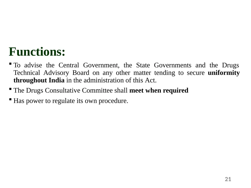 Drugs and Cosmetics Act 1940 1 Contents - slide 21 of 49
