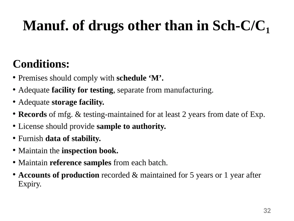 Drugs and Cosmetics Act 1940 1 Contents - slide 32 of 49