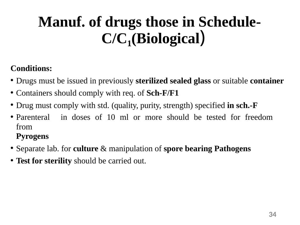 Drugs and Cosmetics Act 1940 1 Contents - slide 34 of 49