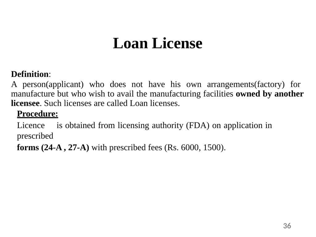 Drugs and Cosmetics Act 1940 1 Contents - slide 36 of 49