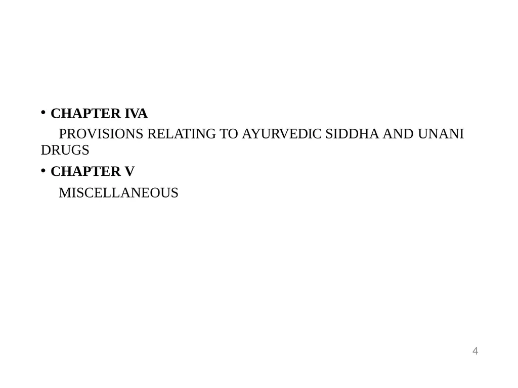 Drugs and Cosmetics Act 1940 1 Contents - slide 4 of 49