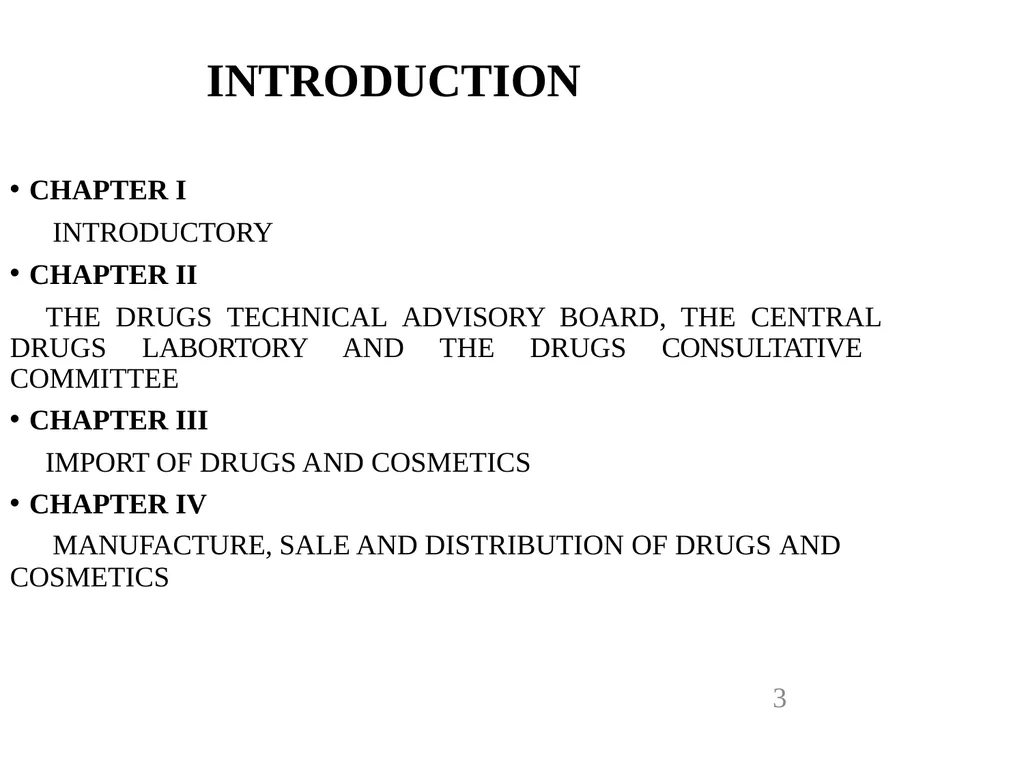 Drugs and Cosmetics Act 1940 1 Contents - slide 3 of 49