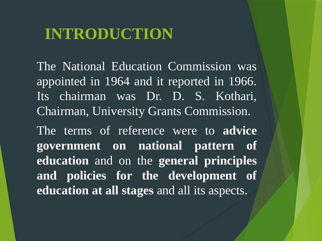KOTHARI COMMISION Presented by Dr. P. SUBRAMANIAN - slide 2 of 17
