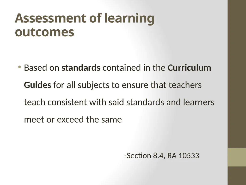 Classroom Assessment Practices vs Principles of K - slide 11 of 42