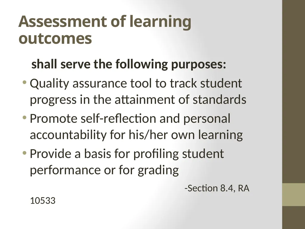 Classroom Assessment Practices vs Principles of K - slide 12 of 42