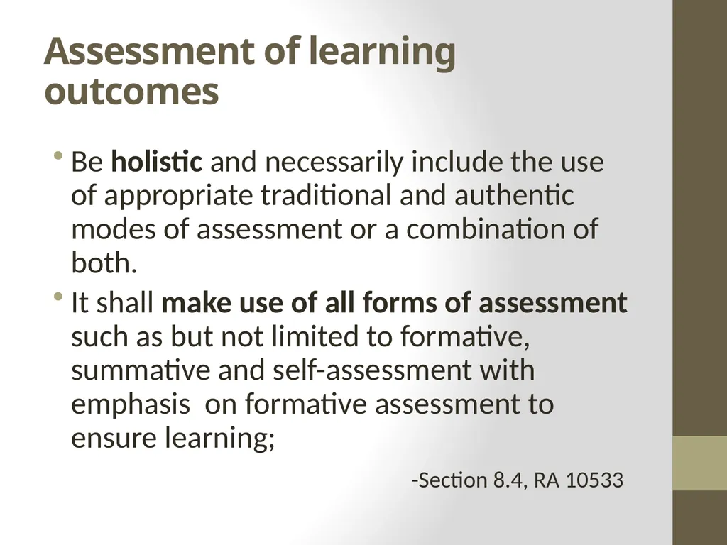 Classroom Assessment Practices vs Principles of K - slide 13 of 42