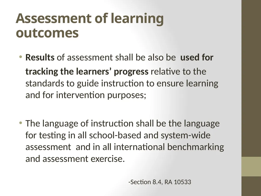 Classroom Assessment Practices vs Principles of K - slide 14 of 42