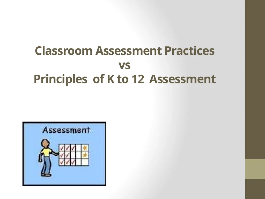 Classroom Assessment Practices vs Principles of K - slide 1 of 42