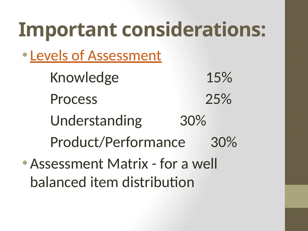 Classroom Assessment Practices vs Principles of K - slide 40 of 42