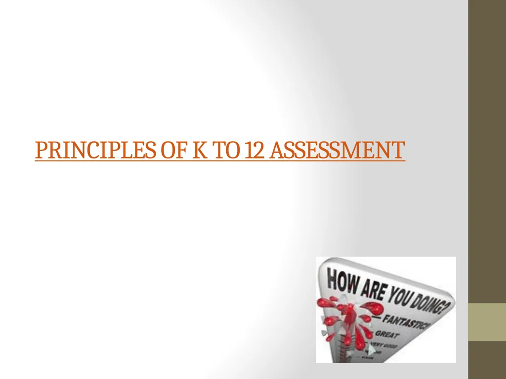 Classroom Assessment Practices vs Principles of K - slide 5 of 42