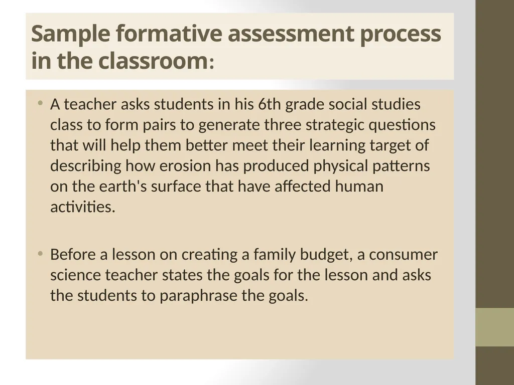 Classroom Assessment Practices vs Principles of K - slide 29 of 42
