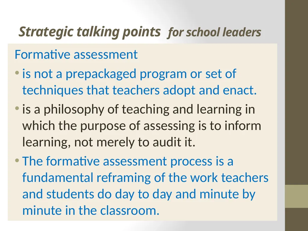 Classroom Assessment Practices vs Principles of K - slide 24 of 42