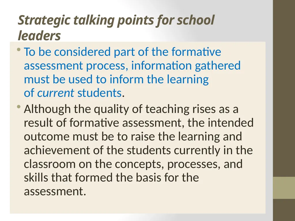 Classroom Assessment Practices vs Principles of K - slide 26 of 42