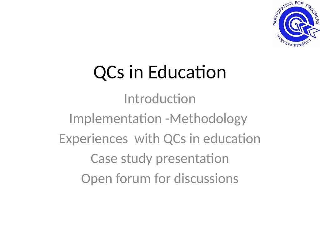 Quality Circle Forum Of India Hyderabad Chapter - slide 2 of 48