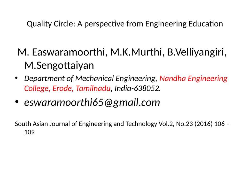 Quality Circle Forum Of India Hyderabad Chapter - slide 26 of 48