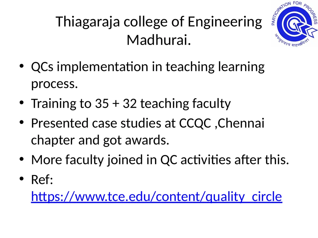 Quality Circle Forum Of India Hyderabad Chapter - slide 40 of 48
