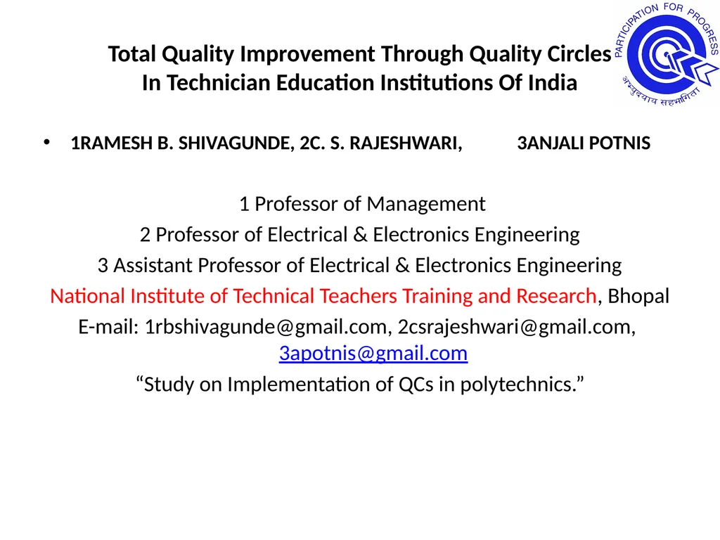 Quality Circle Forum Of India Hyderabad Chapter - slide 15 of 48