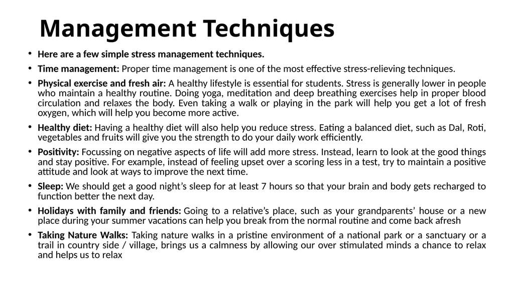 Self Management Skills Session 1: Stress - slide 7 of 15