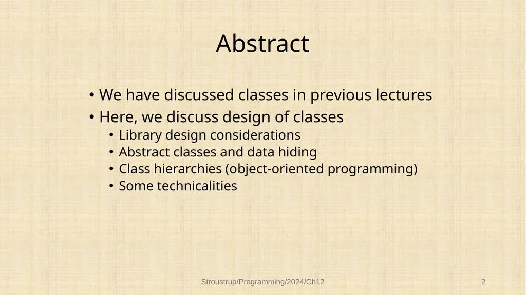 Chapter 12 – Class design Functional, durable, - slide 2 of 32