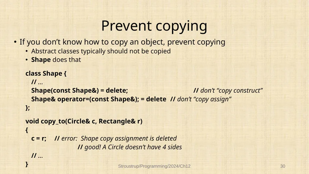 Chapter 12 – Class design Functional, durable, - slide 30 of 32