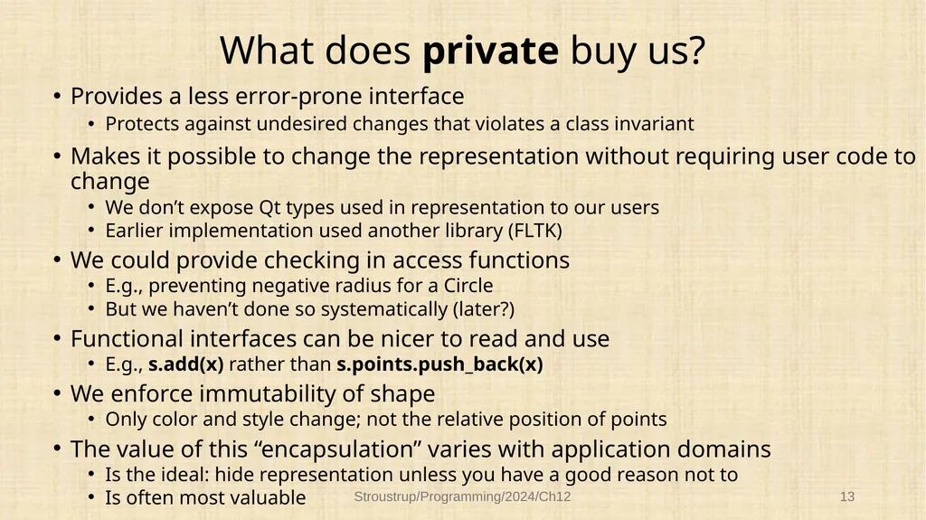 Chapter 12 – Class design Functional, durable, - slide 13 of 32