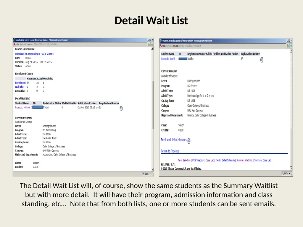 Waitlist Registration Process Overview Students - slide 21 of 23