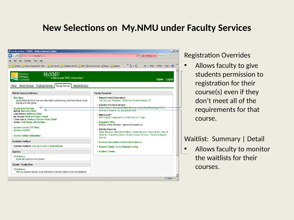 Waitlist Registration Process Overview Students - slide 13 of 23