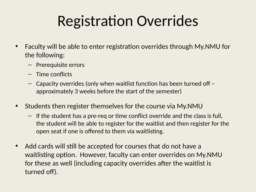 Waitlist Registration Process Overview Students - slide 14 of 23