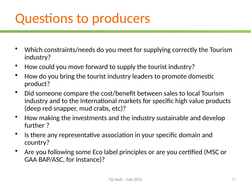 Promoting regional trade and agribusiness - slide 15 of 25