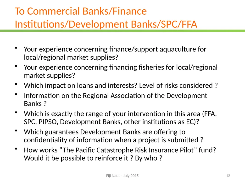 Promoting regional trade and agribusiness - slide 18 of 25