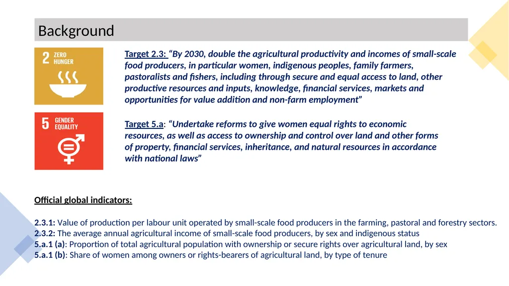 CONTENT Main Agenda: Sustainable Development Goal - slide 2 of 9