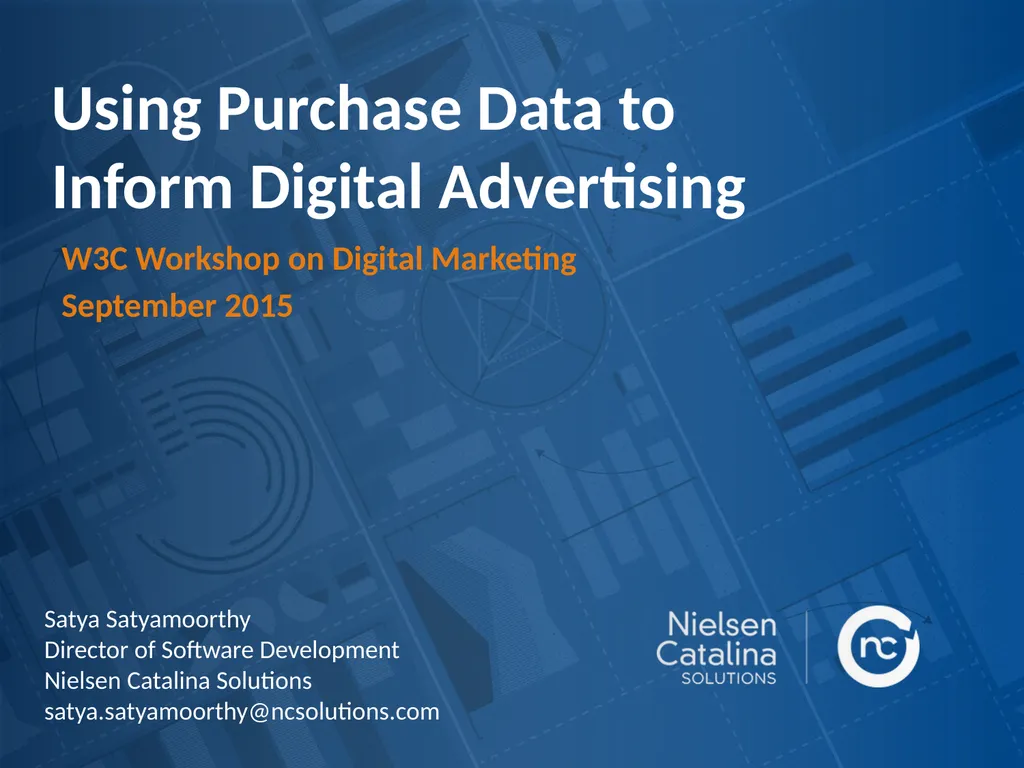 Using Purchase Data to Inform Digital Advertising - slide 1 of 20
