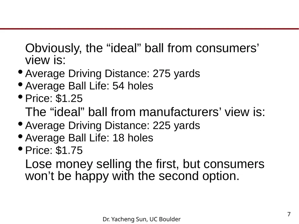 Dr. Yacheng Sun, UC Boulder 1 Lecture 6 Conjoint - slide 7 of 41