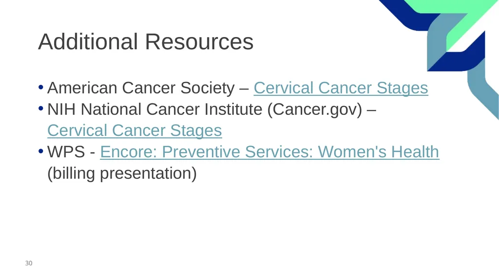 Cervical Cancer Screening (Clinical) February 2026 - slide 30 of 34
