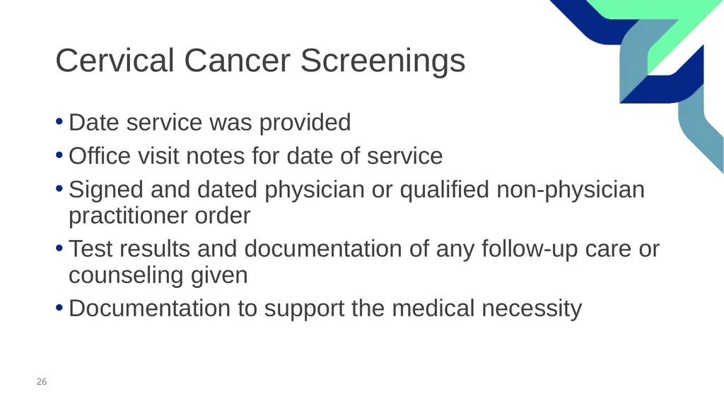 Cervical Cancer Screening (Clinical) February 2026 - slide 26 of 34