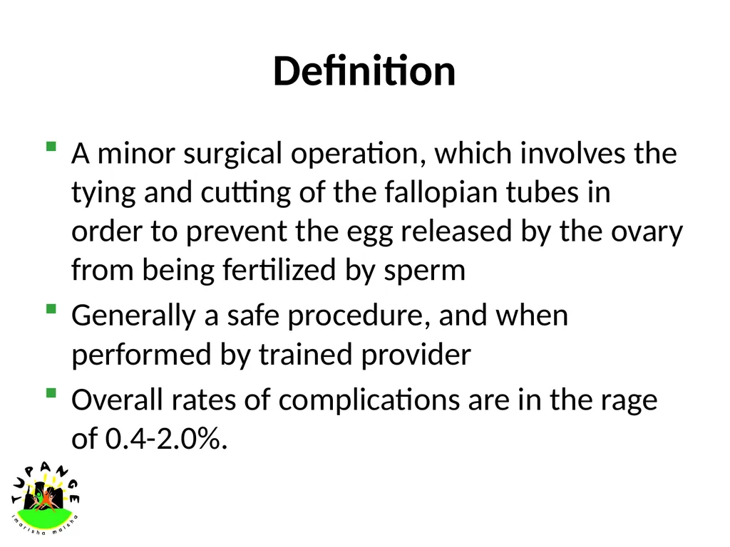 PERMANENT METHODS OF CONTRACEPTION INTRODUCTION - slide 8 of 25