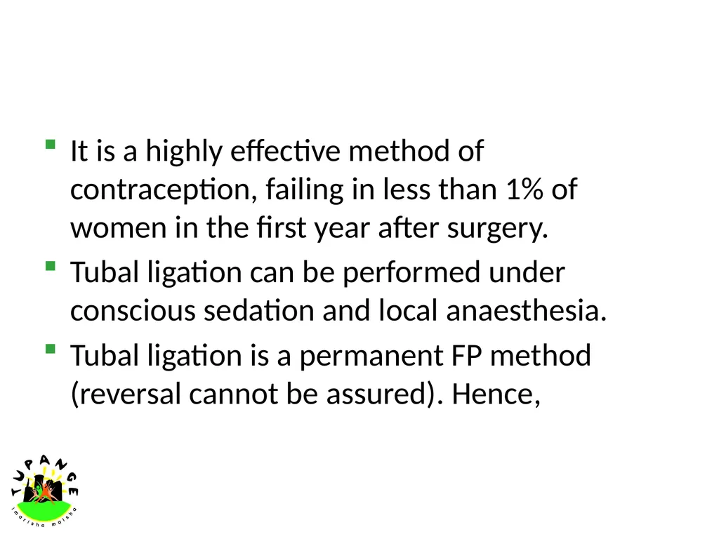 PERMANENT METHODS OF CONTRACEPTION INTRODUCTION - slide 9 of 25
