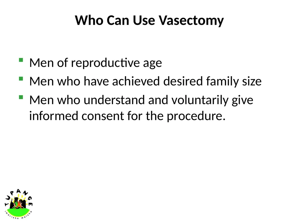 PERMANENT METHODS OF CONTRACEPTION INTRODUCTION - slide 22 of 25