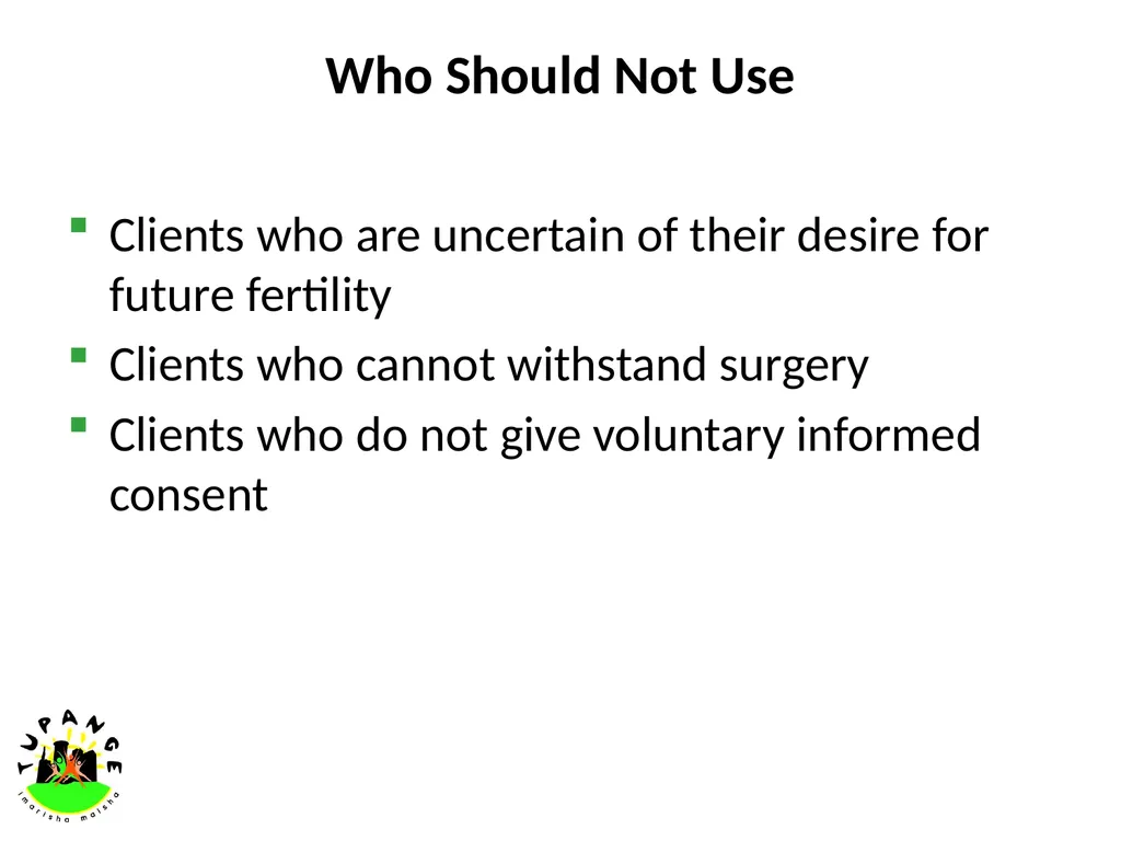 PERMANENT METHODS OF CONTRACEPTION INTRODUCTION - slide 15 of 25