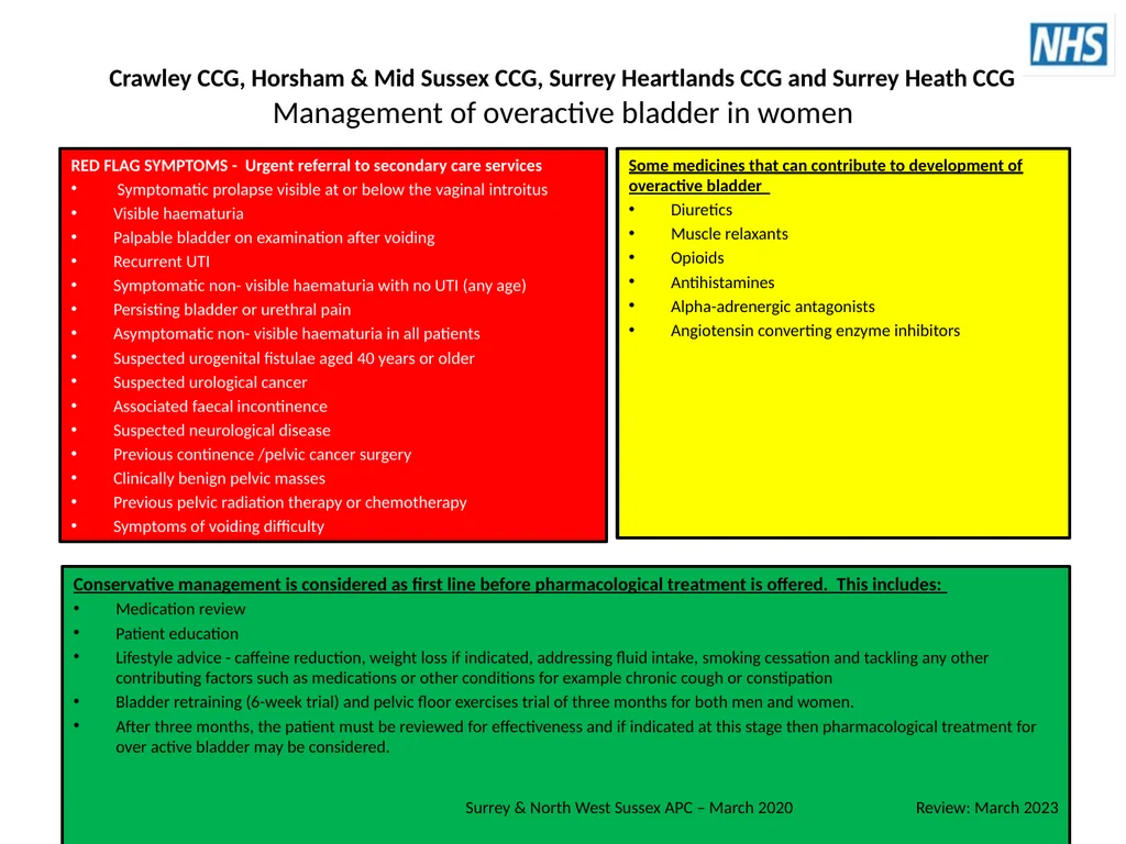 Conservative management is considered as first - slide 1 of 2
